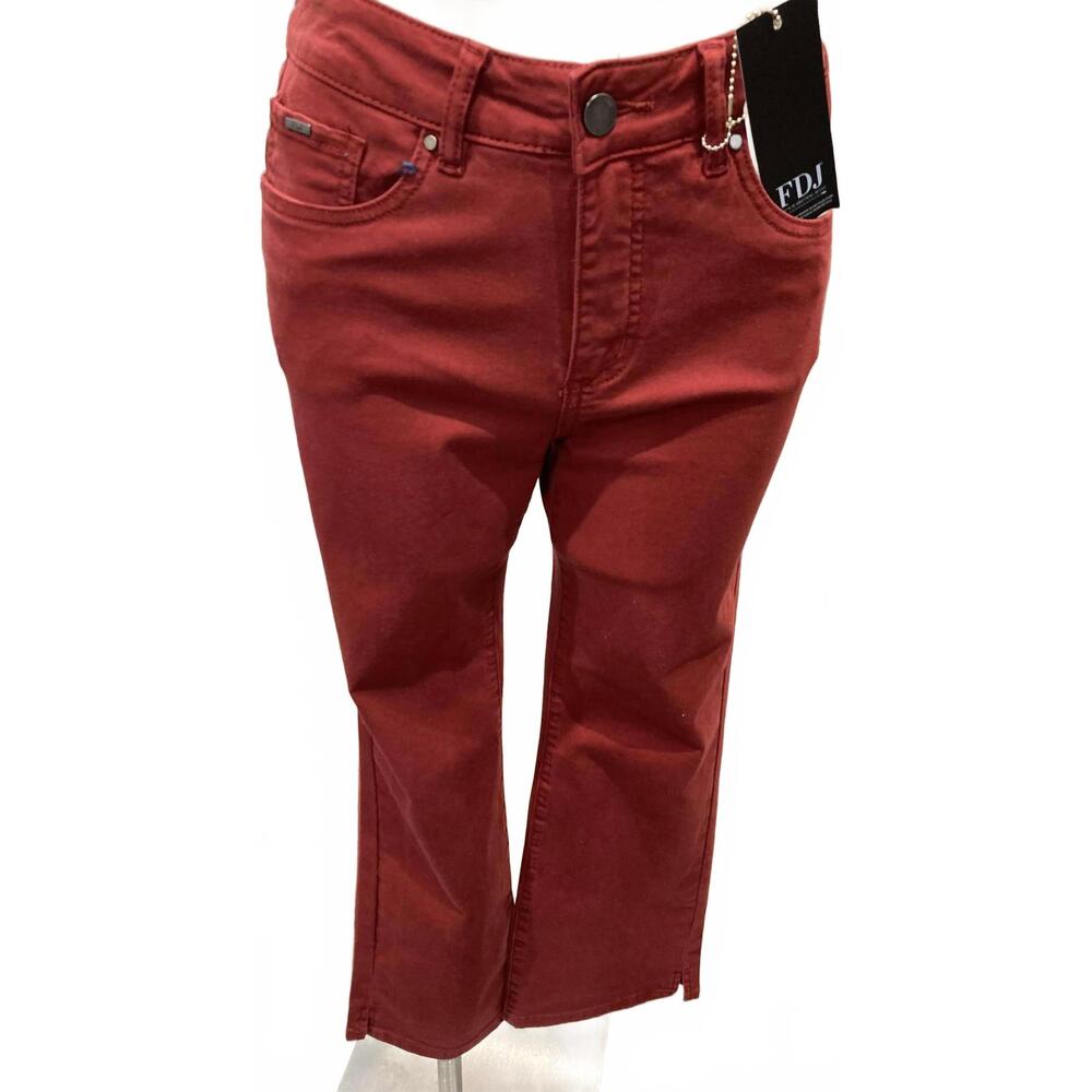 NEW FDJ women's olivia boot ankle jeans in scarlet